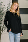 Nice to Each Other Raglan Sleeve Top in Black