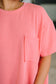 Not That complicated Textured Boxy Tee in Salmon