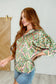Optical Illusion Button Up Blouse