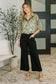 Optical Illusion Button Up Blouse