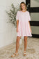 PREORDER: Relaxed Drop Shoulder Dress in Light Pink