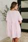 PREORDER: Relaxed Drop Shoulder Dress in Light Pink