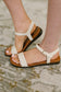 Riddle Ankle Strap Sandal in Beige