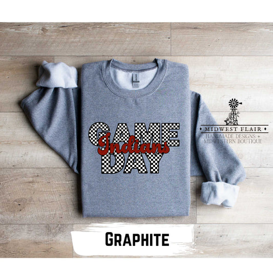 Indians Game Day Graphic Sweatshirt