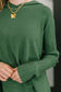 Running Late Hooded Long Sleeve in Dark Green