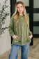 Safe and Secure Mineral Wash Pullover in Light Olive