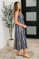Sierra Spirit Gathered Tiered Dress in Navy