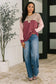 Spotted & Blocked Color Block Henley Top
