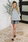Stay On Top Relaxed Tee in Light Grey