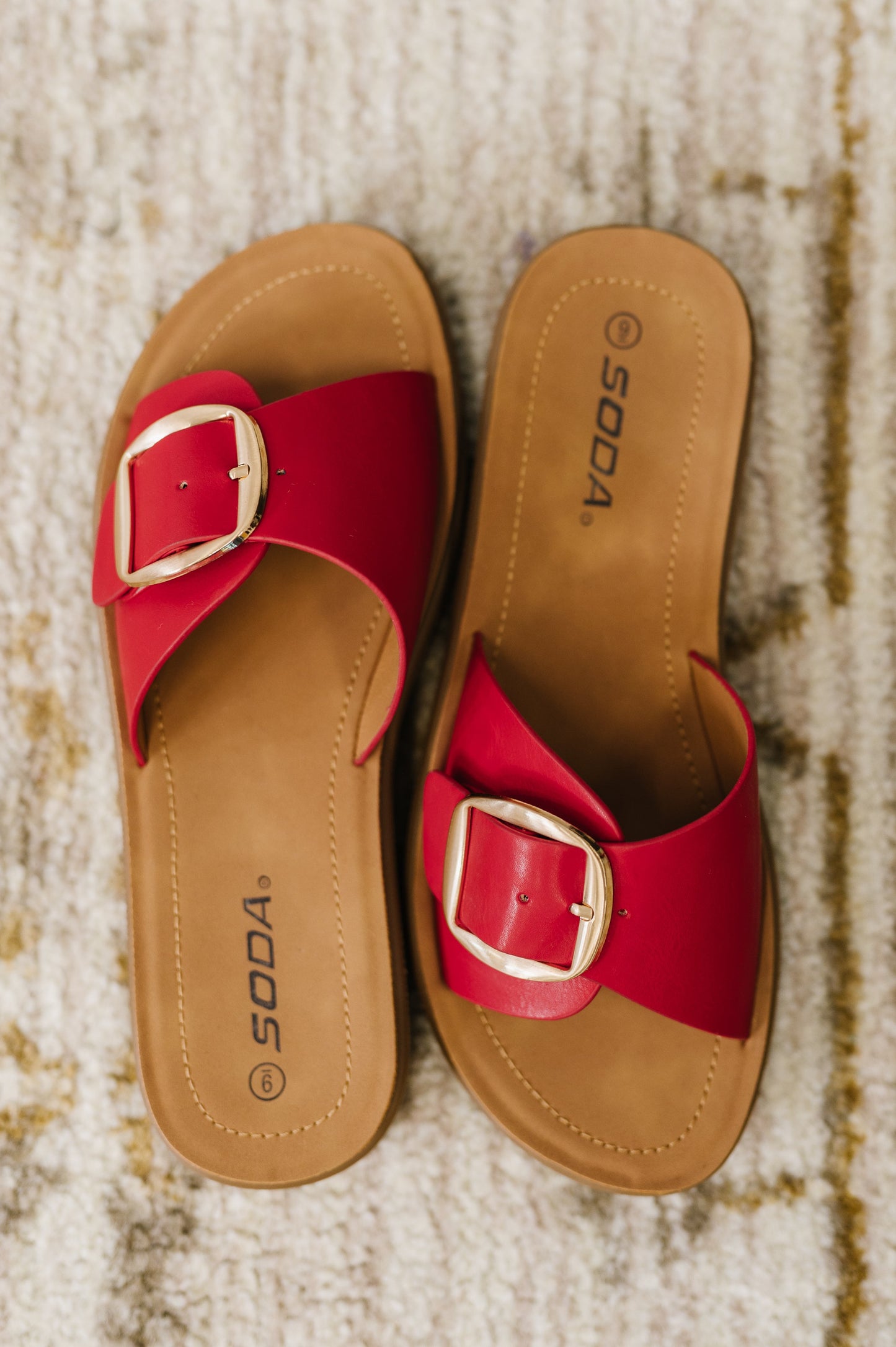 Strawberry Slip on Slide in Delight Red