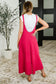 Suit Yourself Adjustable Strap Jumpsuit in Pink