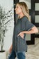 Sunday's Bestie Mineral Wash Top in Ash Black