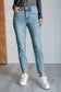 Susan High Rise Side Panel Detail Slim Jeans