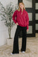 Sweater Weather Half Zip High Neck Pullover in Cabernet