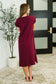 Sweet Like That Casual Dress in Cabernet