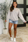 Sweet with a Side Eye Drop Shoulder Pullover in Taupe