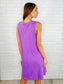 The Power I Hold V-Neck Ribbed Knit Dress in Tropical Violet
