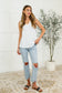 Thread Lightly Ribbed Knit Tank in Ivory