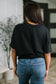 Together We're Unlimited Basic V-Neck Tee in Black