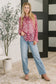 Totally Not Dramatic Leopard Print Button Down in Hot Pink