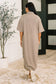 Travel Envy Ribbed Knit Dress in Light Coco