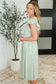 Twirl Me Softly Flutter Sleeve Dress in Sage