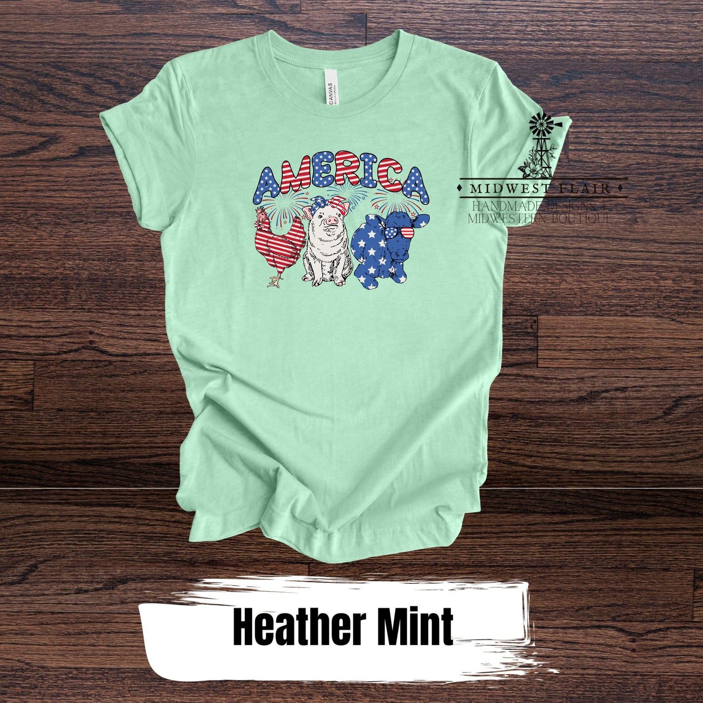 America Farm Animals - T-Shirt [Multiple colors]