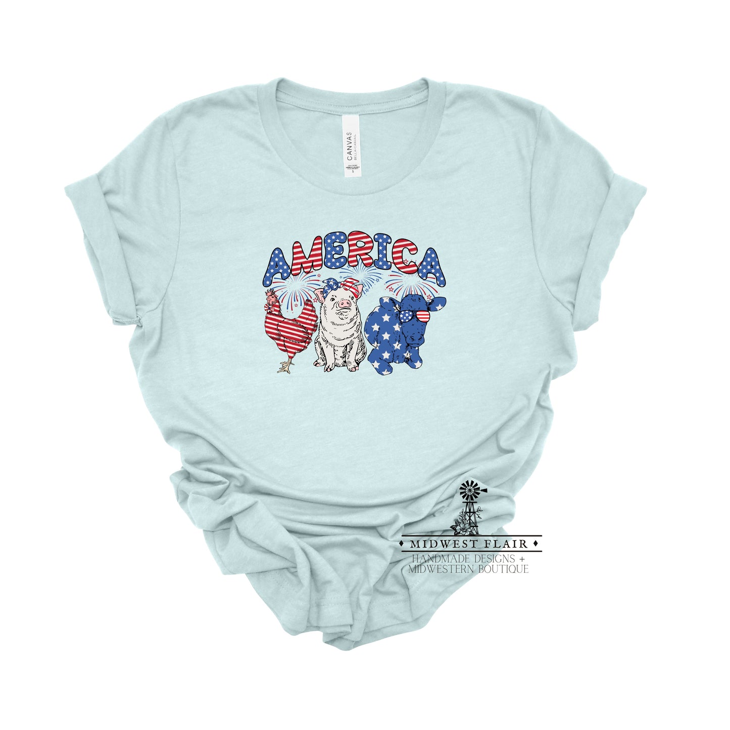 America Farm Animals - T-Shirt [Multiple colors]