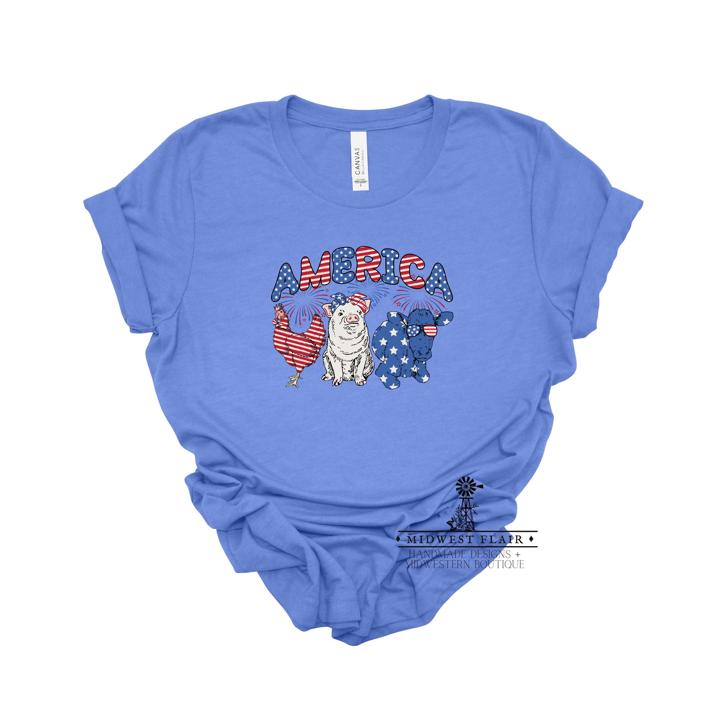 America Farm Animals - T-Shirt [Multiple colors]