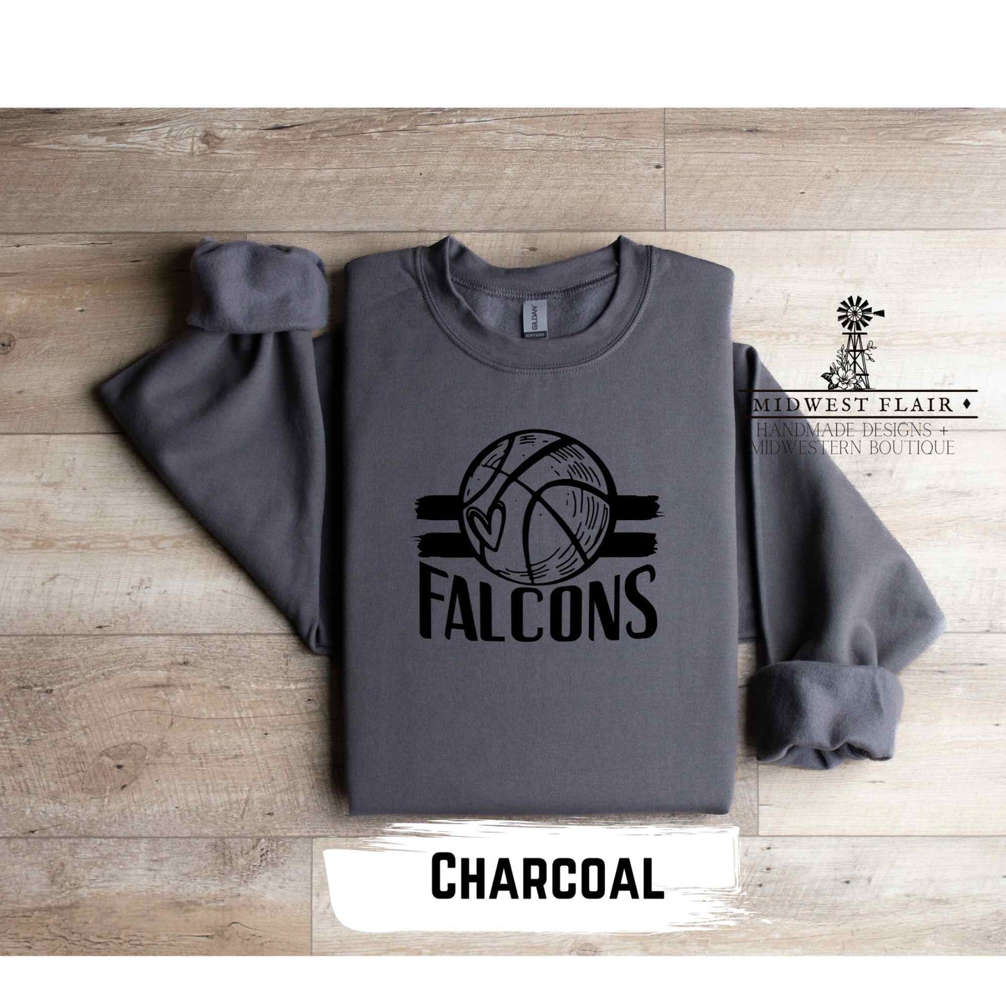 Falcons Basketball Crewneck Sweatshirt