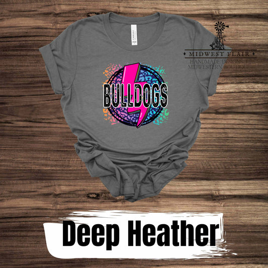 Colorful Bulldogs Adult Unisex Jersey Short Sleeve Tee