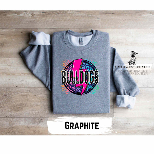 Colorful Bulldogs- Adult Unisex Heavy Blend™ Crewneck Sweatshirt