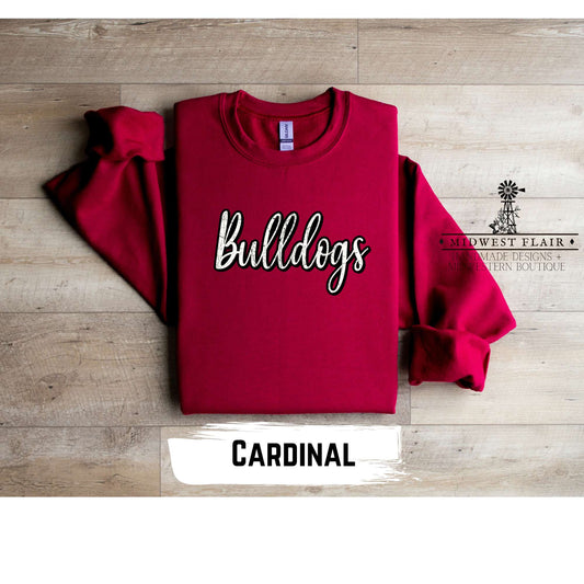 Bulldogs Script - Adult Unisex Heavy Blend™ Crewneck Sweatshirt