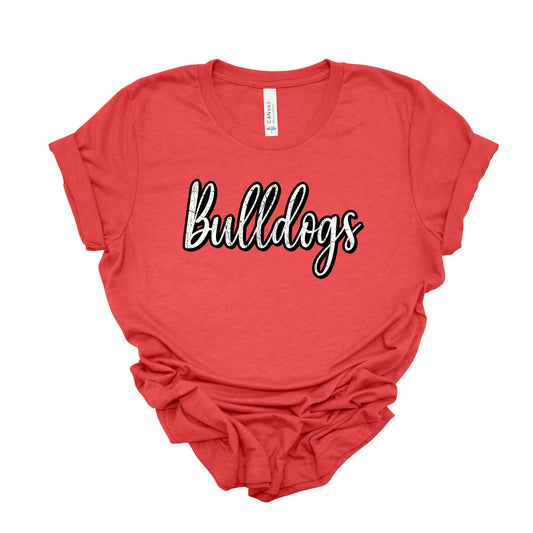 Bulldogs Script- Adult Unisex Jersey Short Sleeve Tee