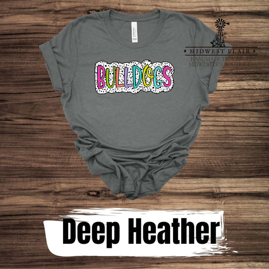 Polka Dot Bulldogs - Adult Unisex Jersey Short Sleeve Tee