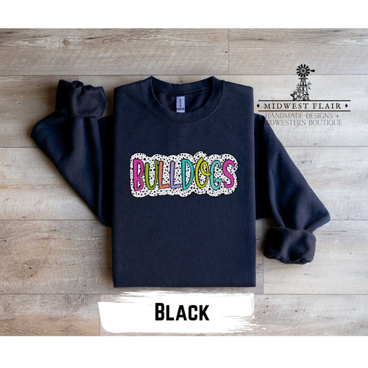 Polka Dot Bulldogs - Unisex Heavy Blend™ Crewneck Sweatshirt