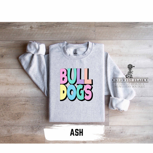 Colorful Bulldogs- Adult Unisex Heavy Blend™ Crewneck Sweatshirt
