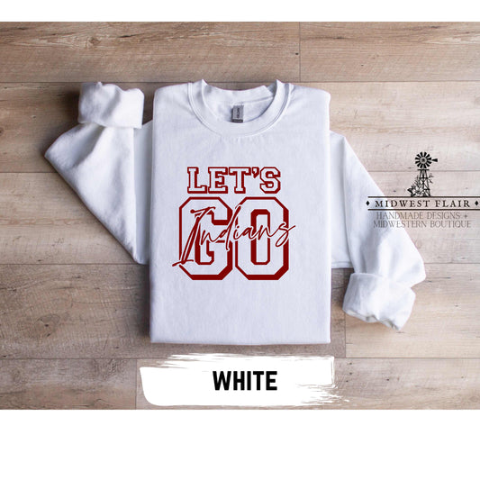 Let's Go Indians- Unisex Heavy Blend™ Crewneck Sweatshirt