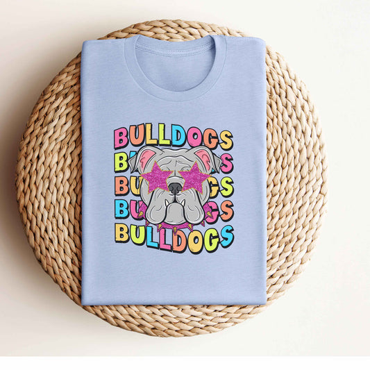 Retro Bulldogs- Unisex Jersey Short Sleeve Tee