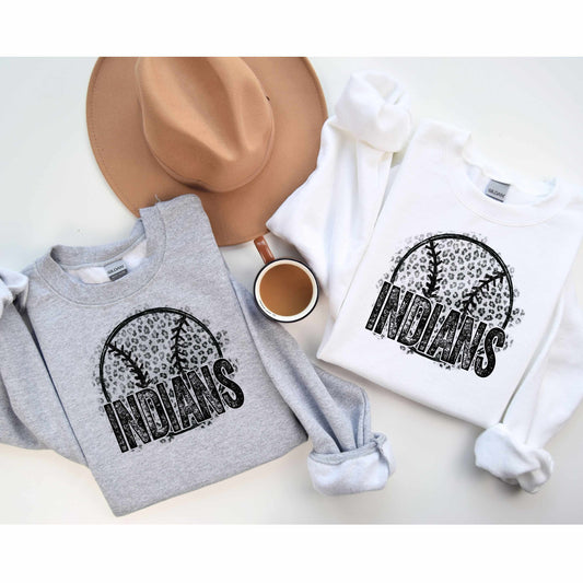 Indians Softball Baseball Unisex Heavy Blendâ„¢ Crewneck Sweatshirt