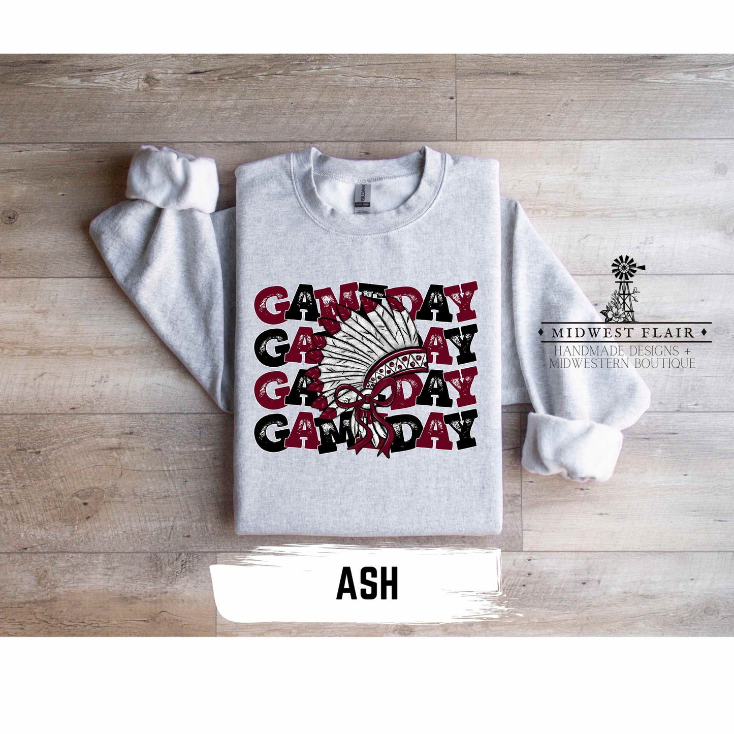 Game Day Indians - Unisex Heavy Blend™ Crewneck Sweatshirt