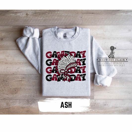 Game Day Indians - Unisex Heavy Blendâ„¢ Crewneck Sweatshirt