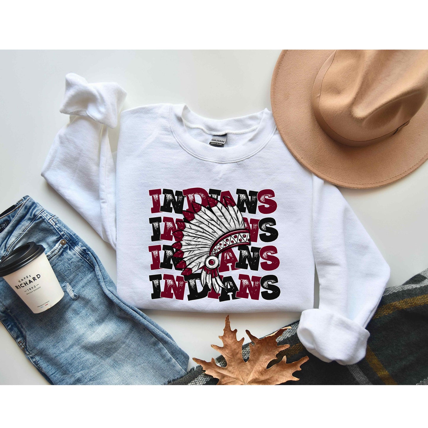 Indians- Unisex Heavy Blend™ Crewneck Sweatshirt