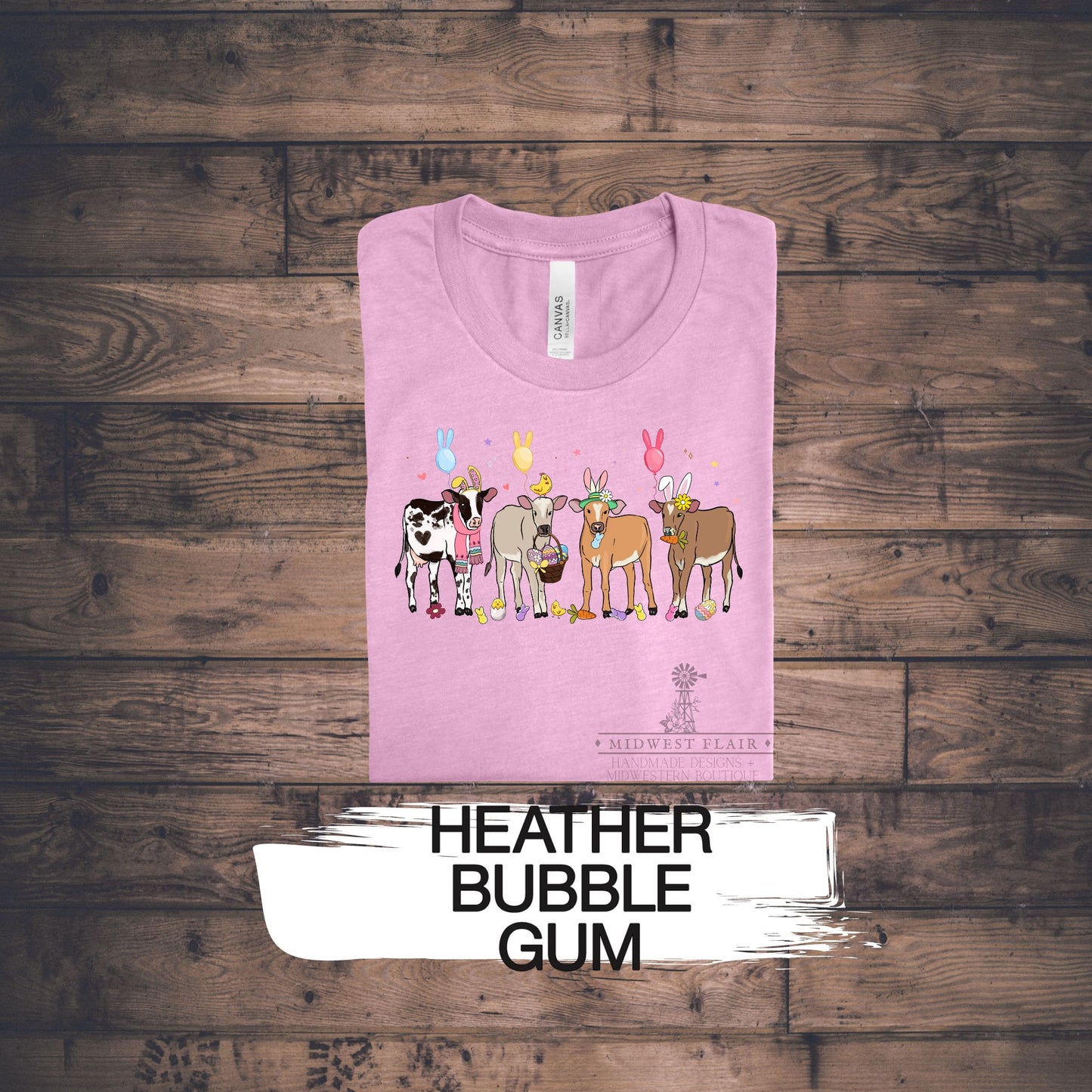 Easter Cows- T Shirt [Choose Your Shirt Color]