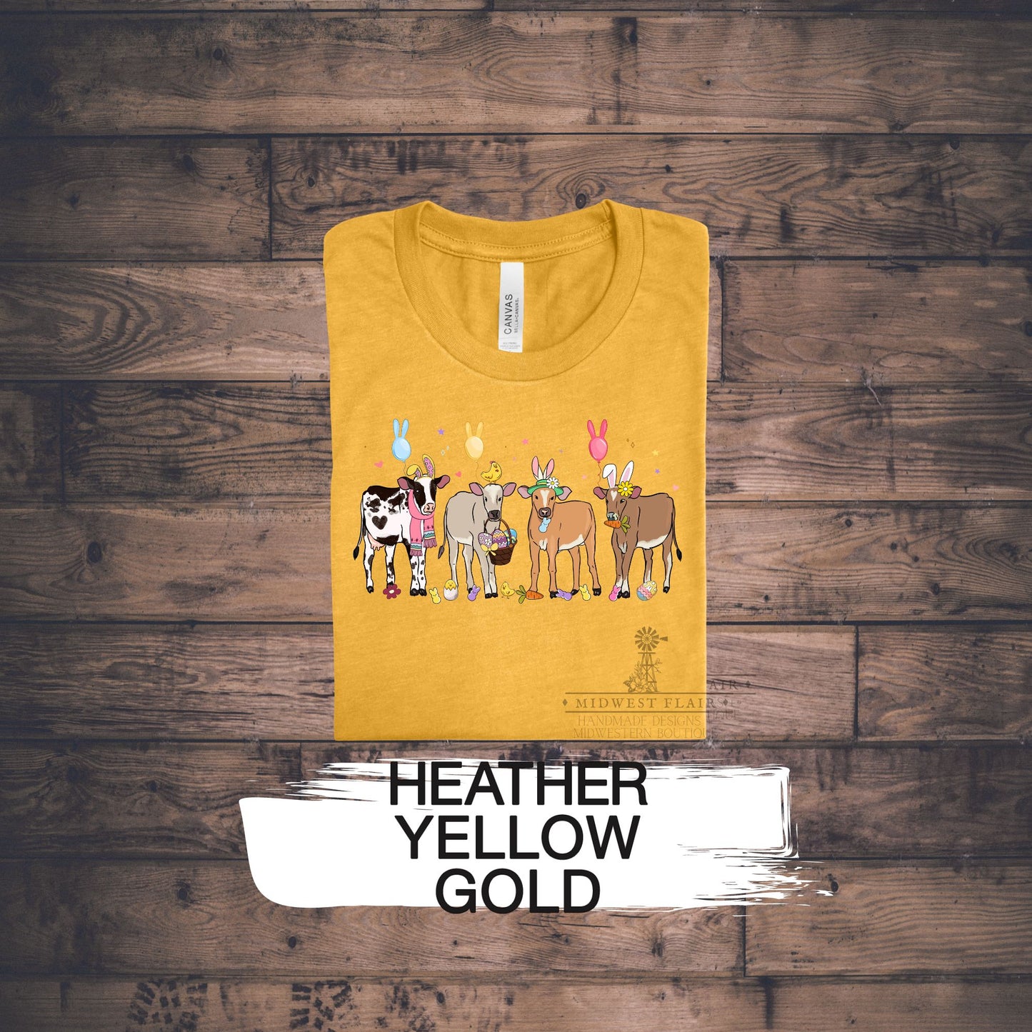 Easter Cows- T Shirt [Choose Your Shirt Color]