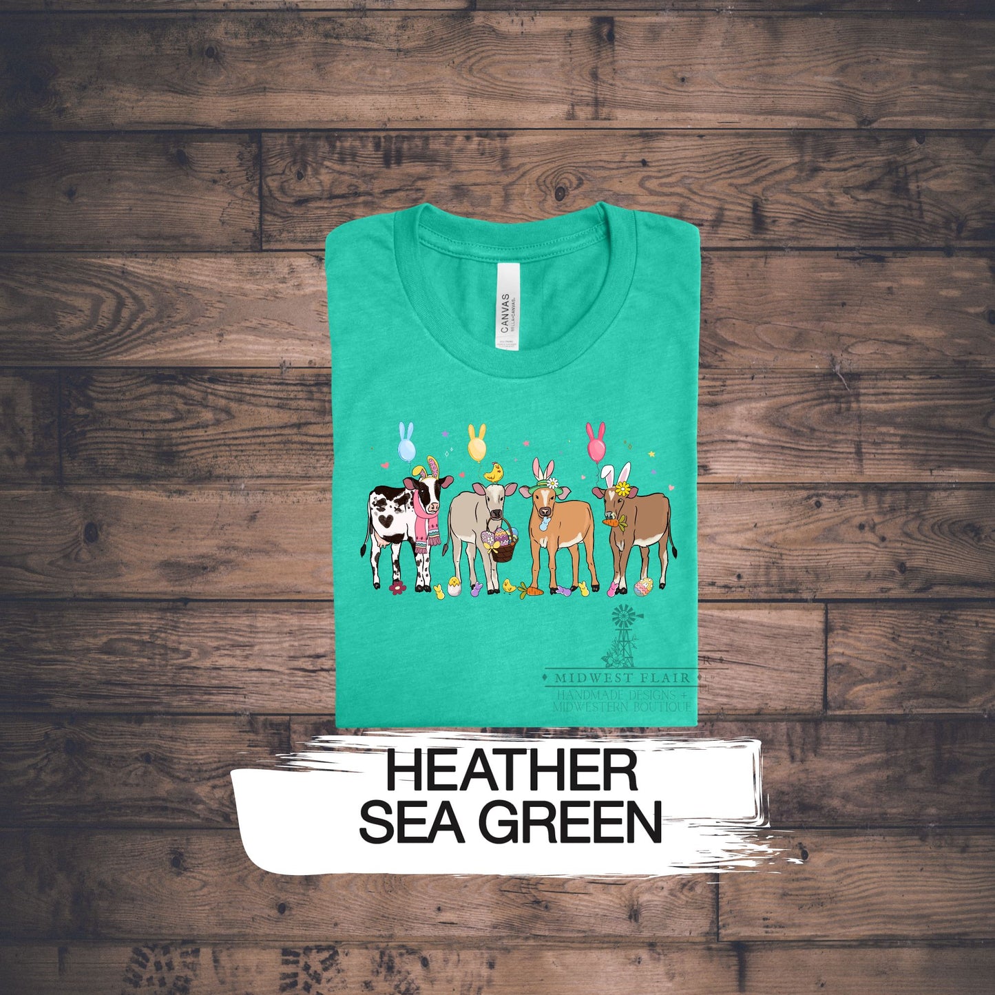 Easter Cows- T Shirt [Choose Your Shirt Color]