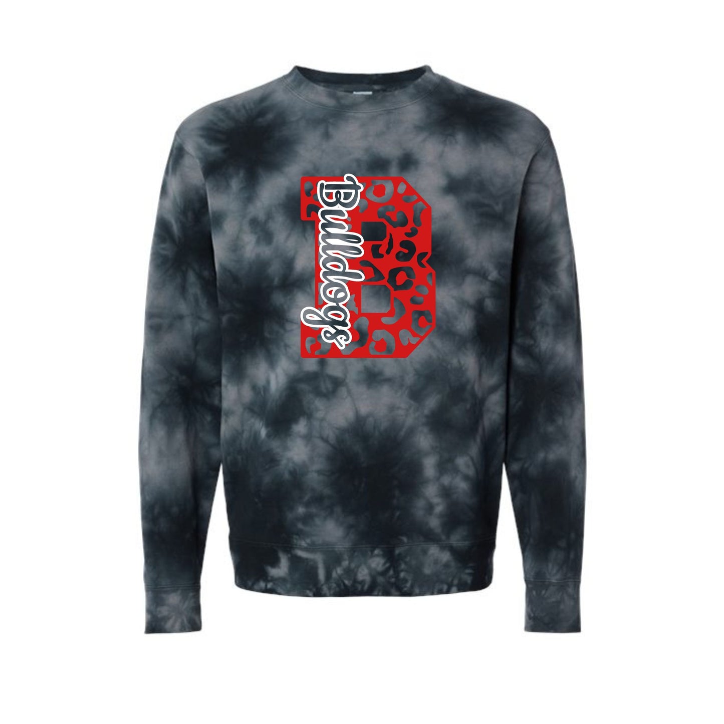 Bulldogs Tie-Dye Crewneck Sweatshirt