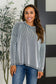 Wander & Rest Cable Ribbed Knit Drop Shoulder Top in Black/White