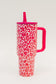 Yes, Girl, Yes Leopard Print Tumbler in Hot Pink