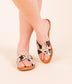 Caddo Cowhide Sandals in Black and White